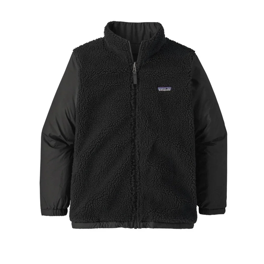 Patagonia Kids Reversible Fleece Lined Everyday Jacket Black Size XL 14 - Picture 3 of 10